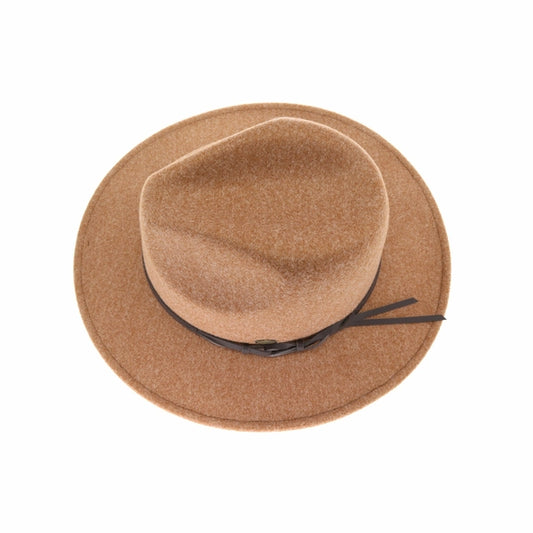 Wide Brim Hat in Heather Golden Camel