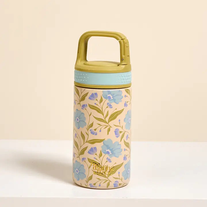 6oz Lil' Bitty Bottle Tumbler in Aqua Poppin' Petals