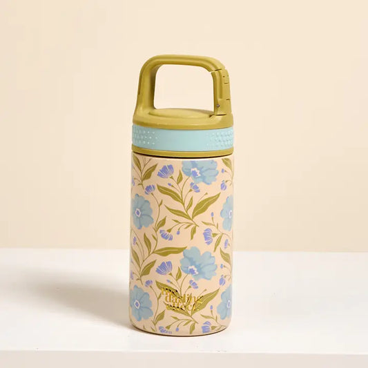 6oz Lil' Bitty Bottle Tumbler in Aqua Poppin' Petals