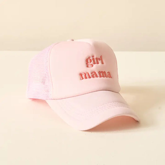Girl Mama Embroidered Trucker Cap