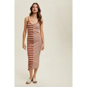 Striped Knit Cami Dress