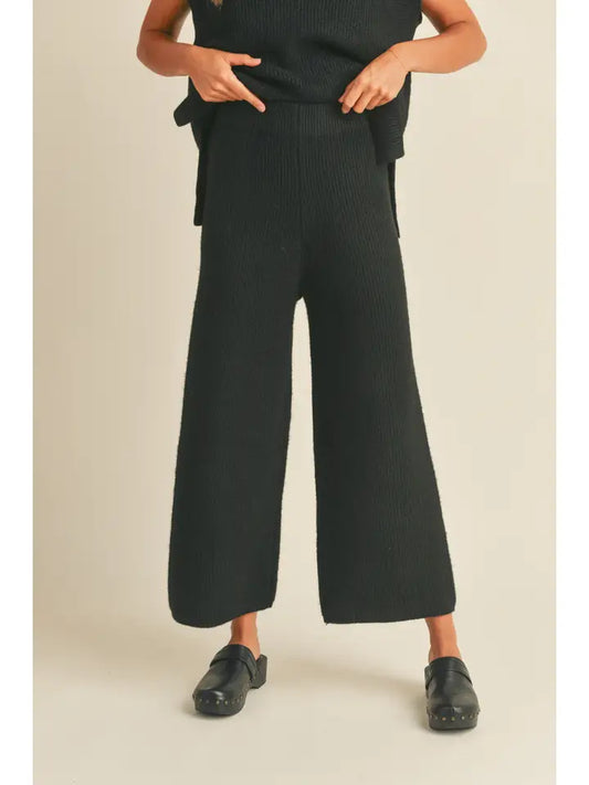 Jaylee Knit Sweater Pant in Black