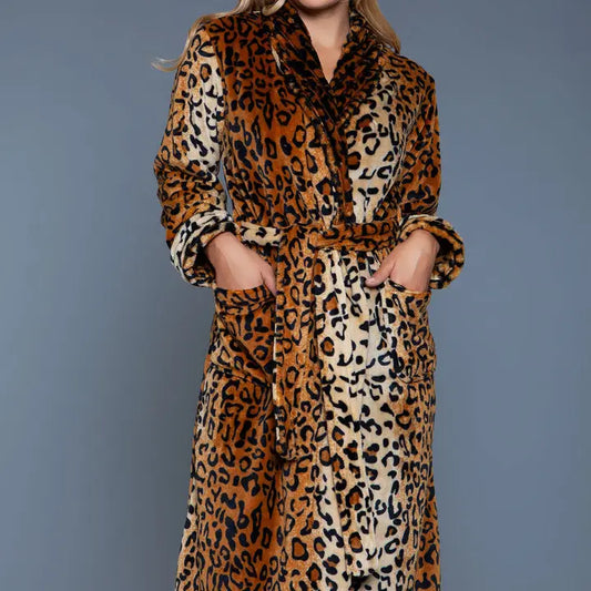 Leopard Plush Robe