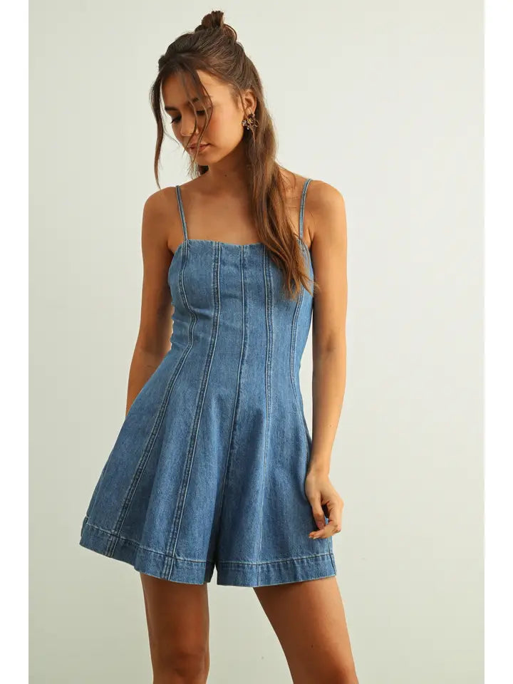 Aspen Denim Romper