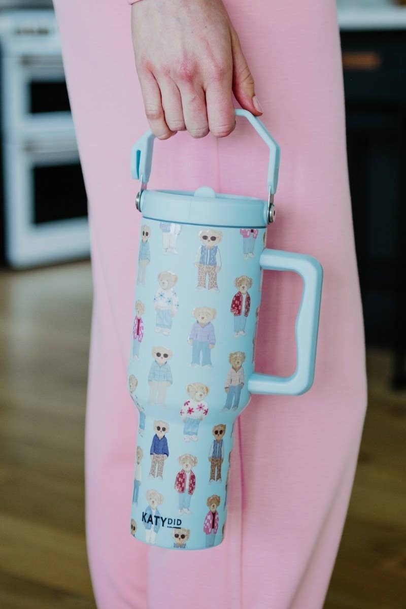 Katydid - Bears Stainless Steel Tumbler: Mint