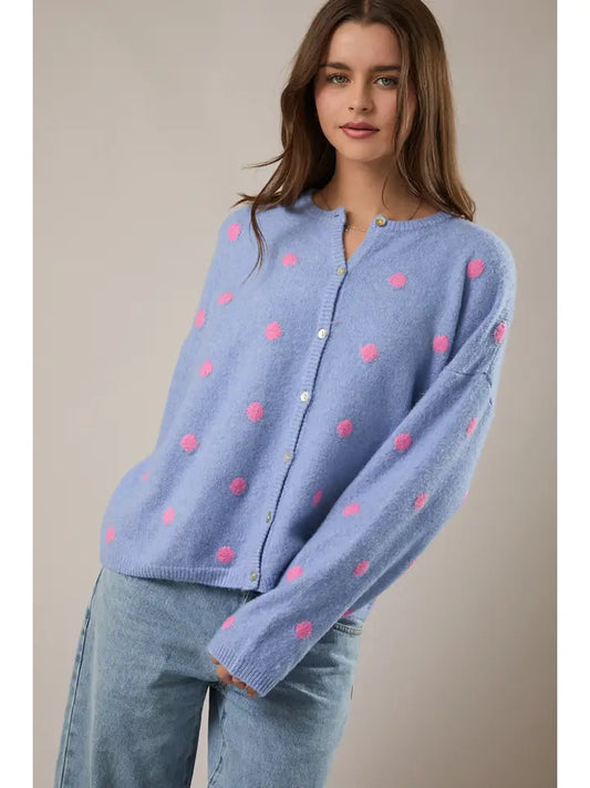 Addi Polka Dot Sweater Cardigan