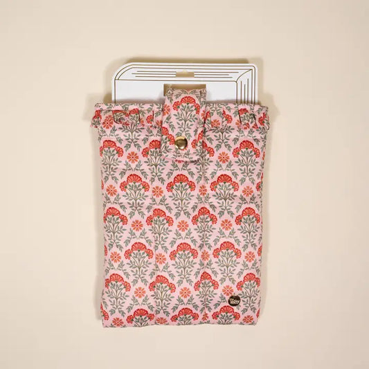 Book Cover in Navy Everbloom Dusty Rose