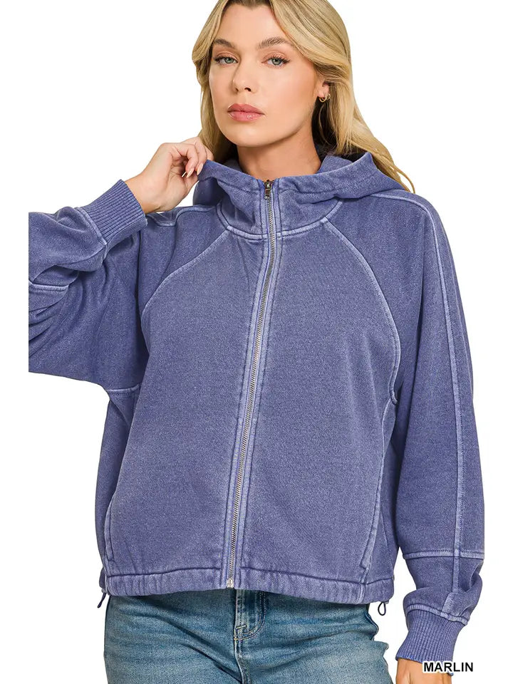 Amelia Fleece Jacket in Marlin