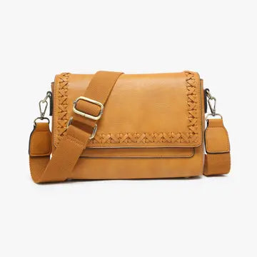 Francesca Whipstitch Crossbody in Mustard