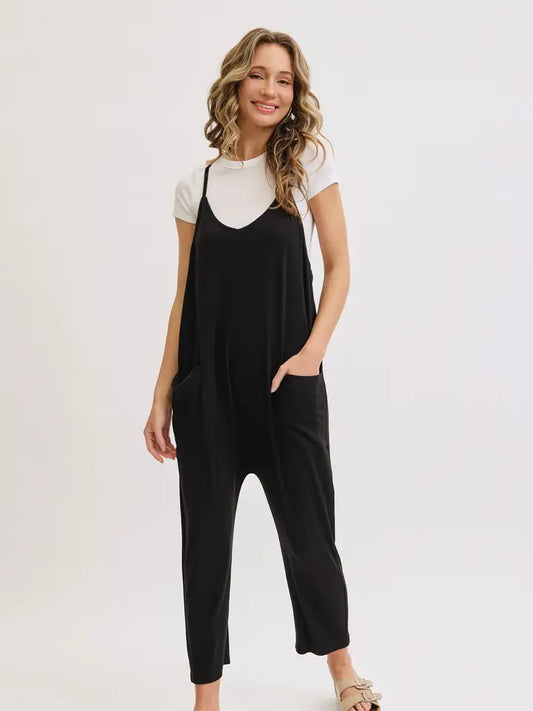 Monica Casual Jumpsuit in Black