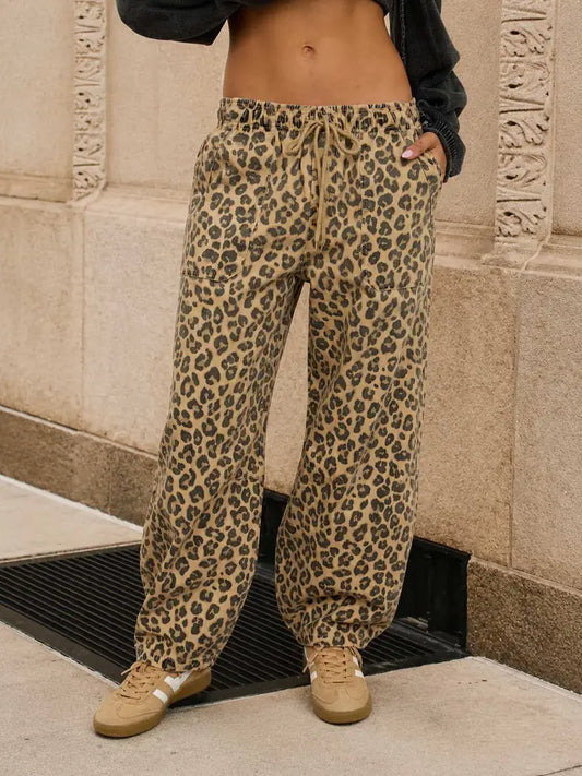 Ashton Leopard Drawstring Pants
