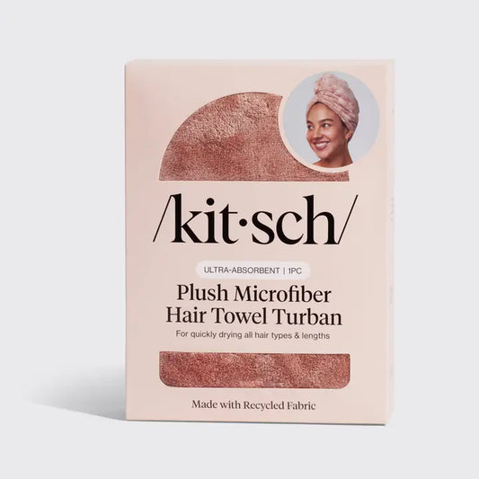 Kit-Sch Terracotta Plush Microfiber Hair Towel Turban