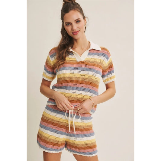 Desert Bloom Scallop Hem Sweater