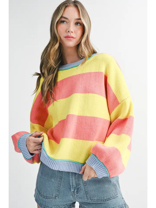 Stella Striped Crewneck Sweater