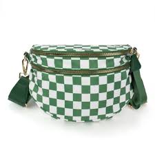 Checker Print Sling Crossbody Bags