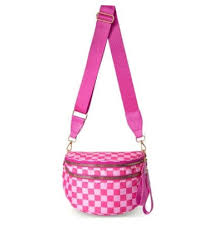 Checker Print Sling Crossbody Bags