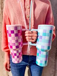 Checkered Tumblers FINAL SALE