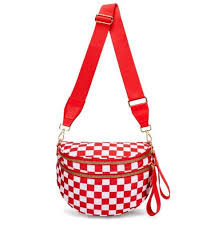 Checker Print Sling Crossbody Bags