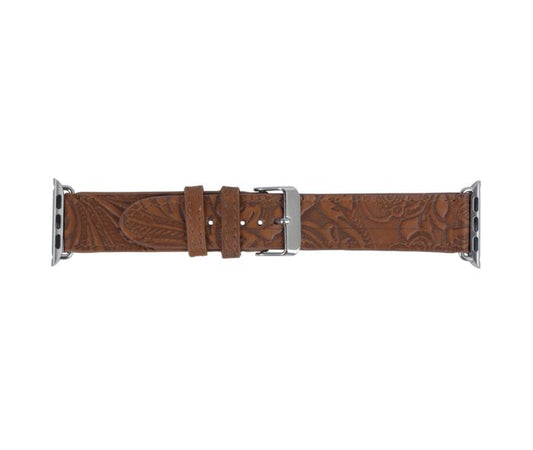 Embossed Leather Watch Band for Apple Watch