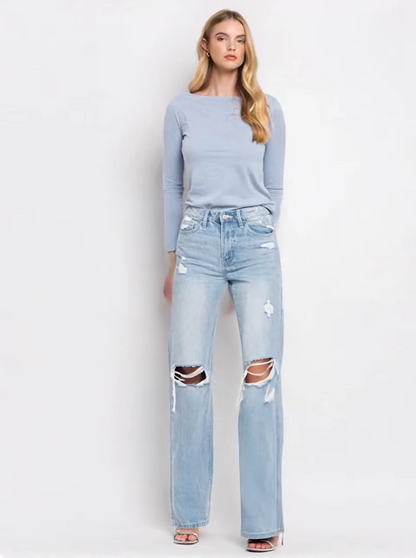 Vinita 90's Vintage Flare Jeans - Vervet Final Sale