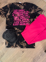 Cheetah bleached tee preorder